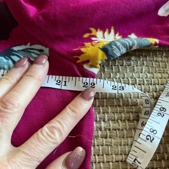 JOULES Harbour Print Jersey Top in Ruby Pink Rosy - Picture 14 of 15